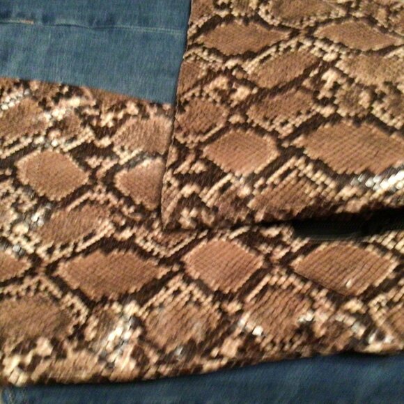 A New Day Women's Brandee Knee High Heeled Boots, Taupe/Snake - Sizes 6.5 - Picture 3 of 4